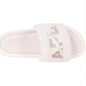 APL Shearling Slides Creme Rose Dust Size 7